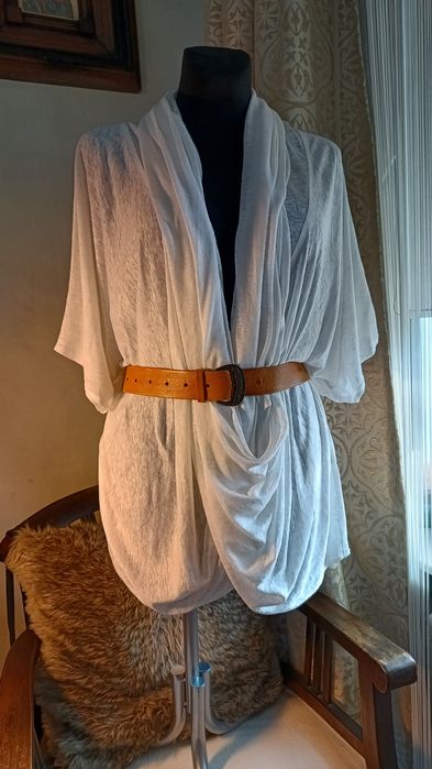 Duża bluza 100% len tunika narzutka