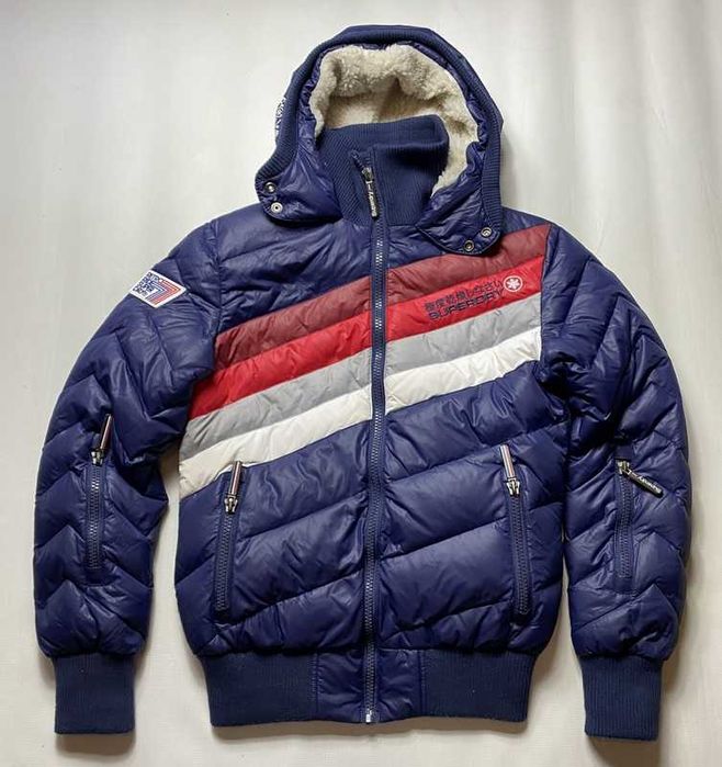 Superdry SUPER DRY Retro Ride gruba ciepła damska pikowana Kurtka /S