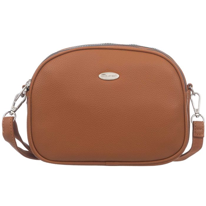 DAVID JONES torebka skórzana eko listonoszka 3 komorowa V488 camel
