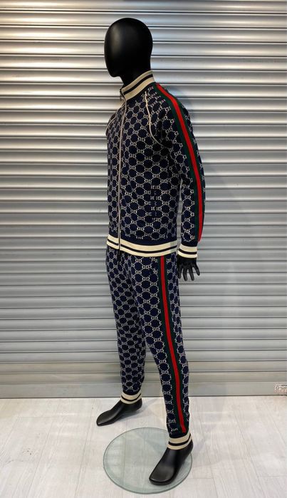 Спортивний костюм Gucci чоловічий темно-синій, костюм гуччі чоловічий