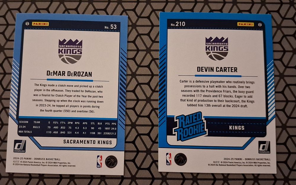 Zestaw kart NBA zespół Sacramento Kings