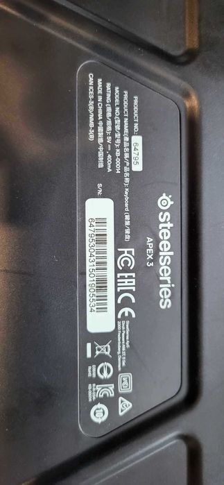 Klawiatura Steel series Apex 3
