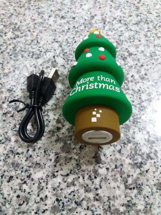 Bateria Portátil Power Bank em forma de Pinheiro de Natal