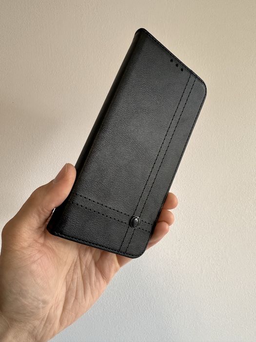 Etui z klapką zamykane czarne wysoka jakość do XIAOMI REDMI NOTE 15