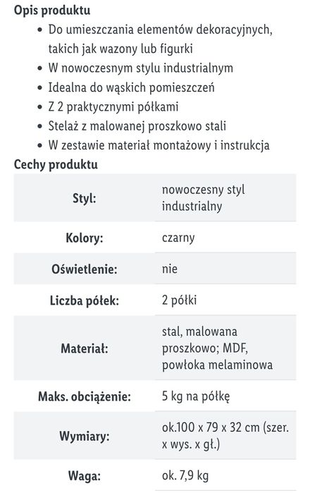Konsola w stylu industrialnym