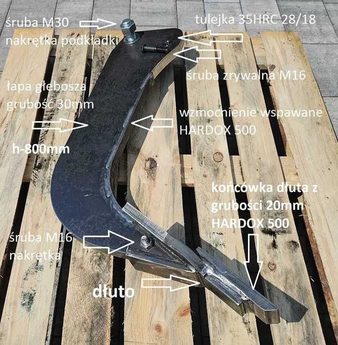 Nóż podcinacza przystawki do kukurydzy 220x60x6  Hardox OROS CLAAS