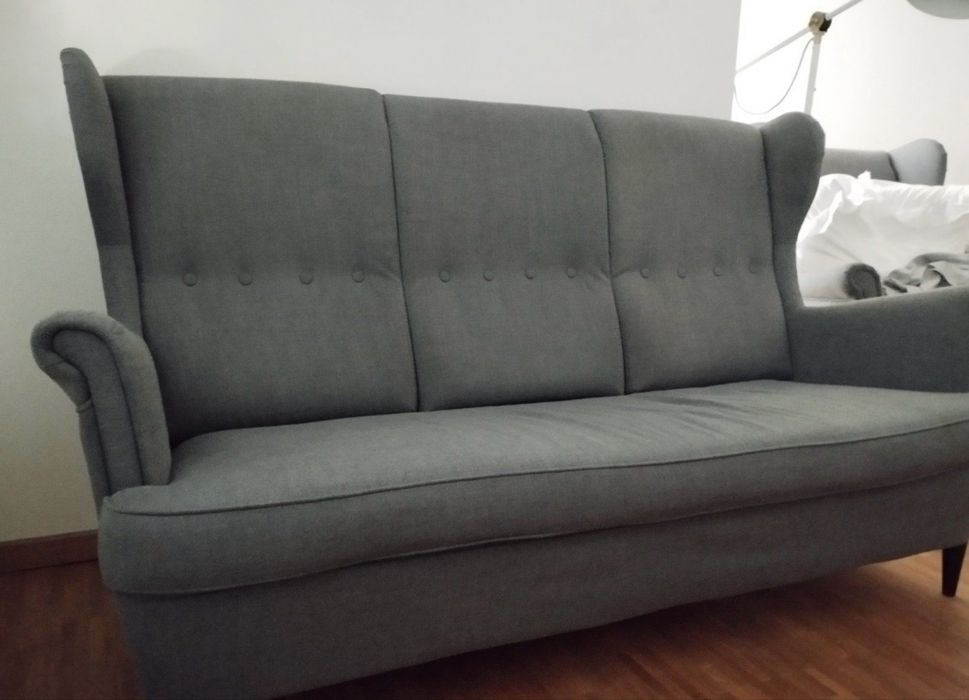 Sofa IKEA STRANDMON 3-osobowa szara