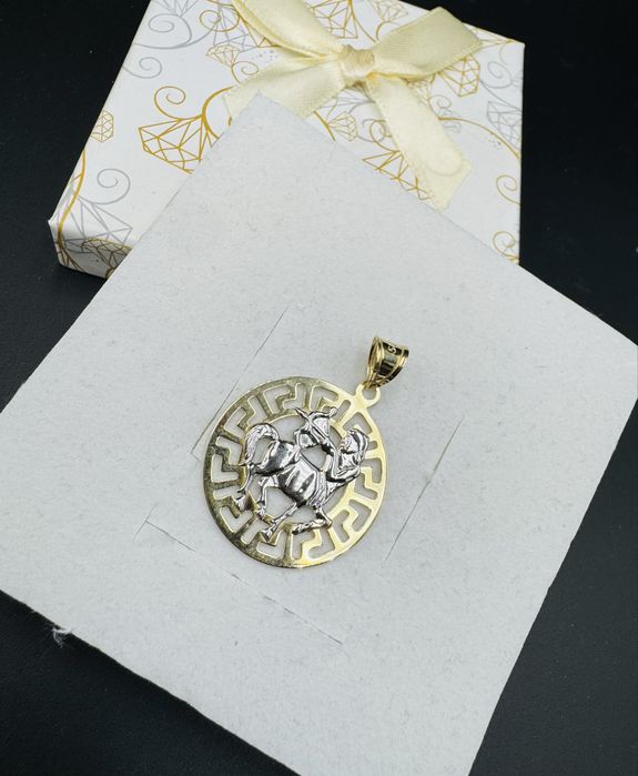 Nowa zlota zawieszka strzelec proba 585 waga 1,99g