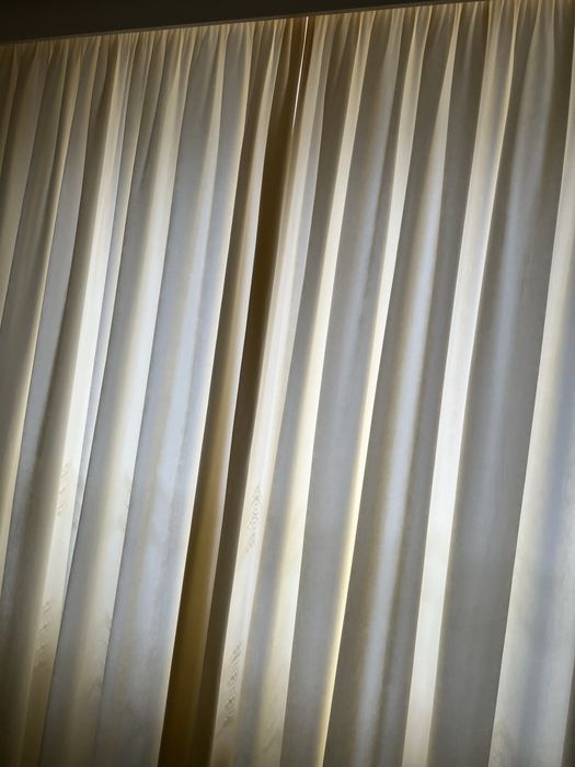 Zasłony kremowe wysokość 255 cm - 2 sztuki (zestaw)