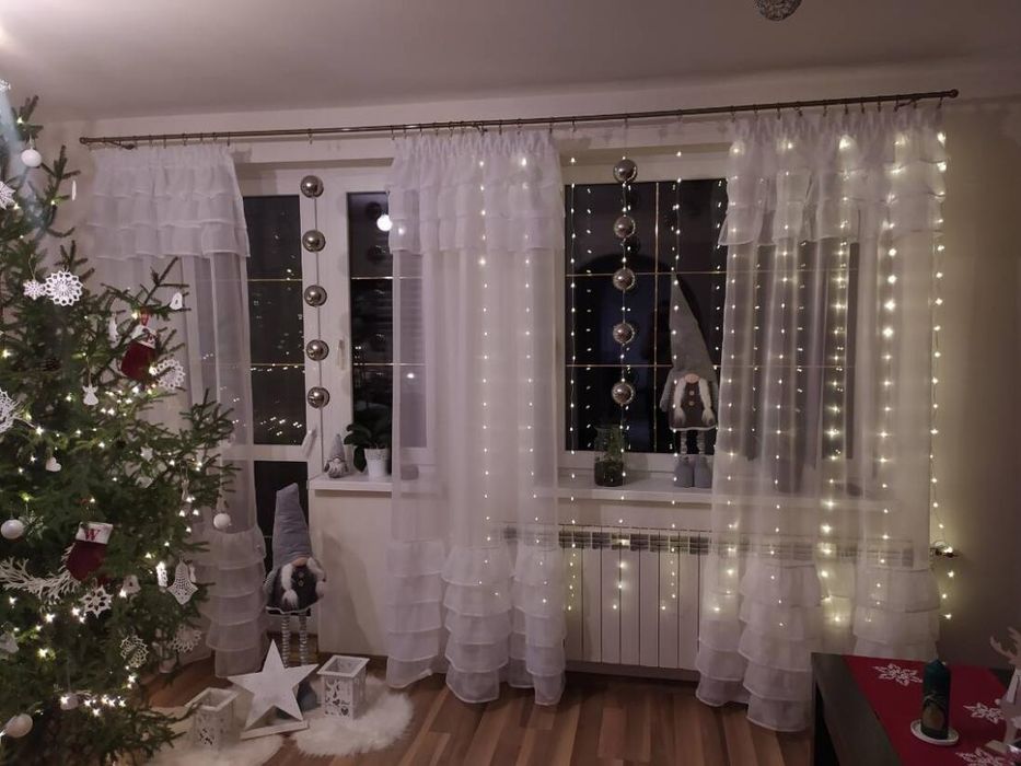 Firana 140cm z 250cm  8 falban wiązanie