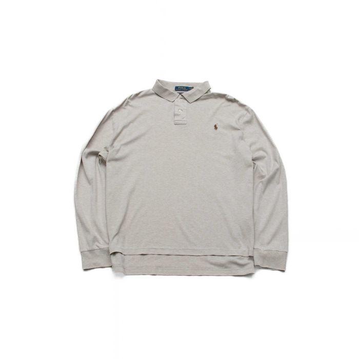Ralph Lauren Pima cotton soft touch boxy longsleeve polo L