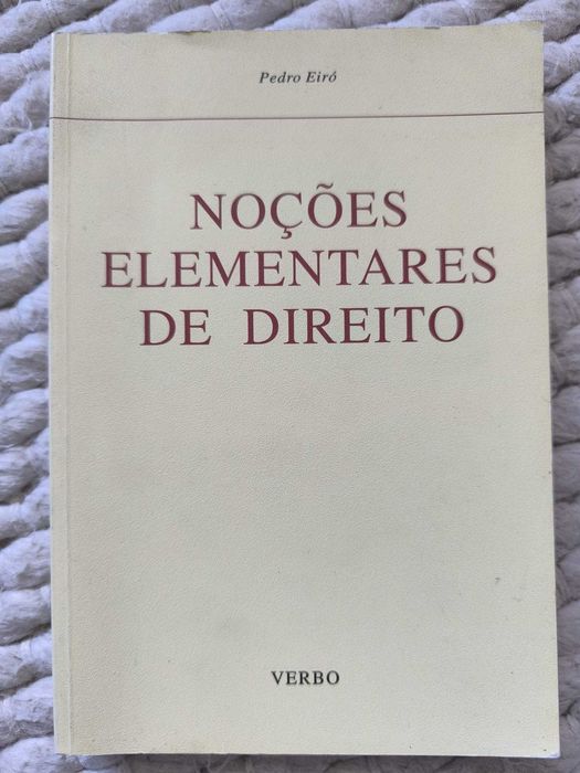 Livro "Noções Elementares de Direito" de Pedro Eiró