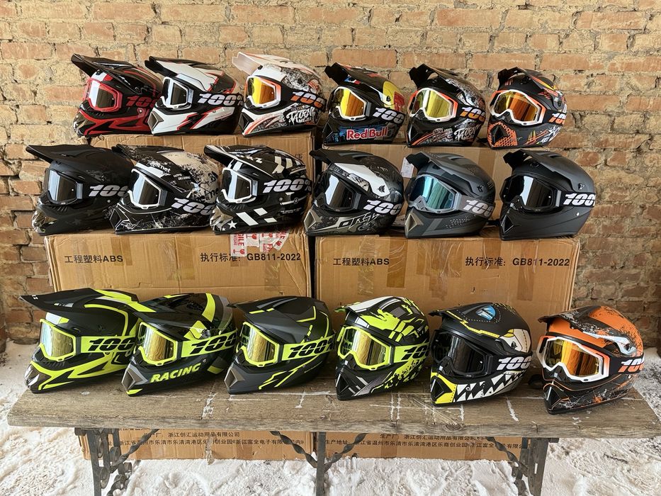 Кросовий мото шолом ендуро для мотокросу та квадроциклів