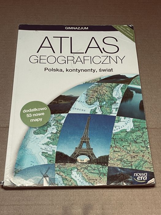 Atlas geograficzny - Polska, kontynenty, świat + załącznik