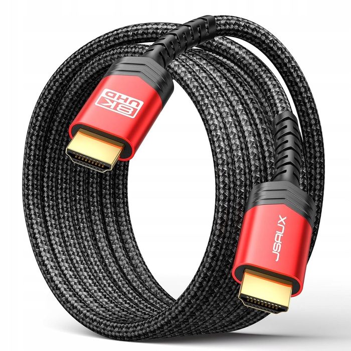 Kabel przejściówka hdmi 3m oplot 8k