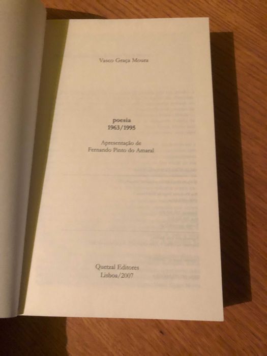 POESIA 1963/1995    Vasco Graça Moura