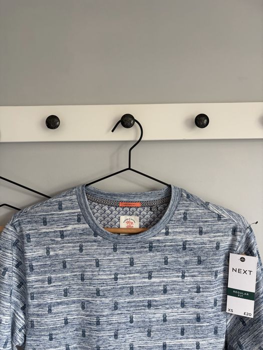 Nowa NEXT Supply XS  Koszulka męska w ananasy Regular Fit XS