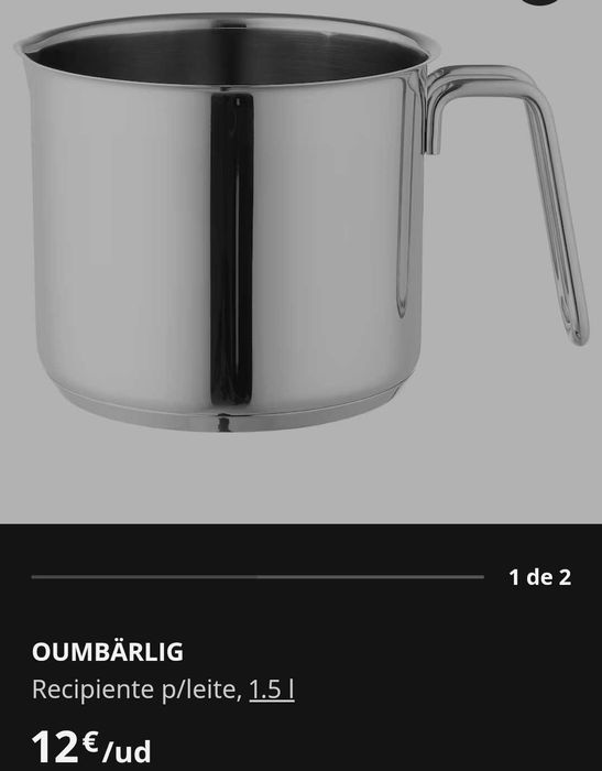 Recipiente  NOVO p/leite, 1.5 l