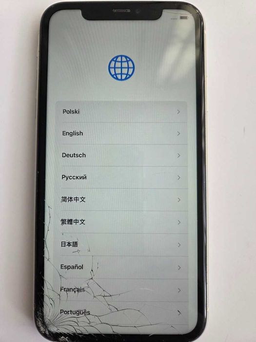 iPhone 11 biały 64GB bateria 85% - lekko uszkodzony ekran
