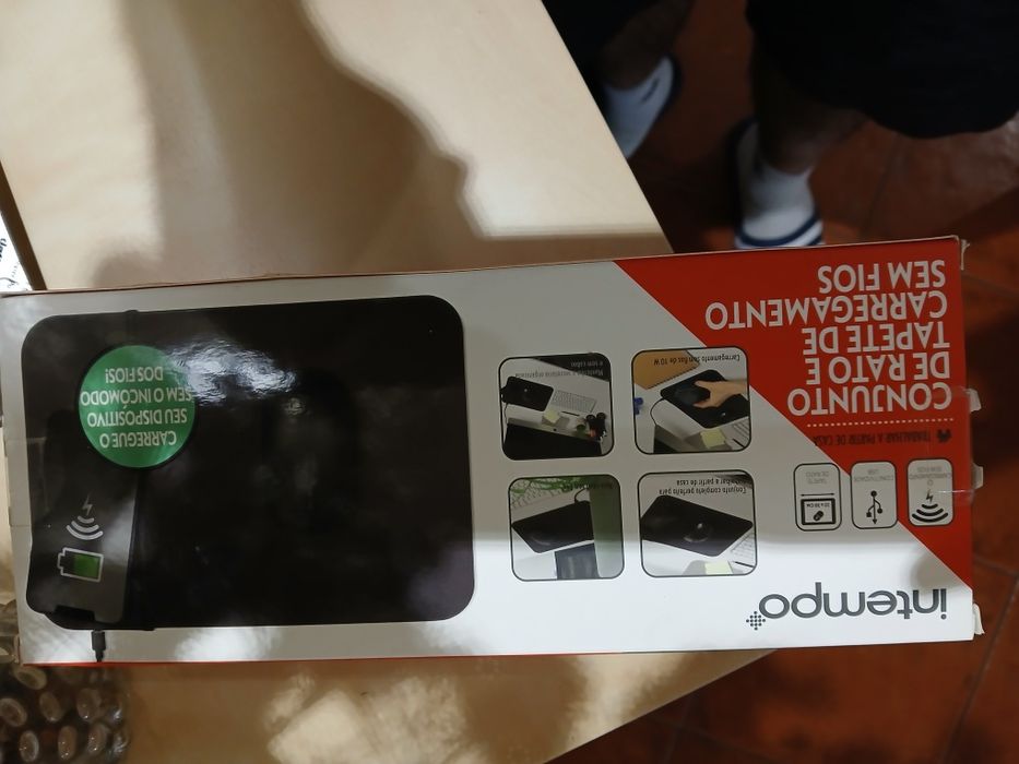 Conjunto de rato e tapete sem fios