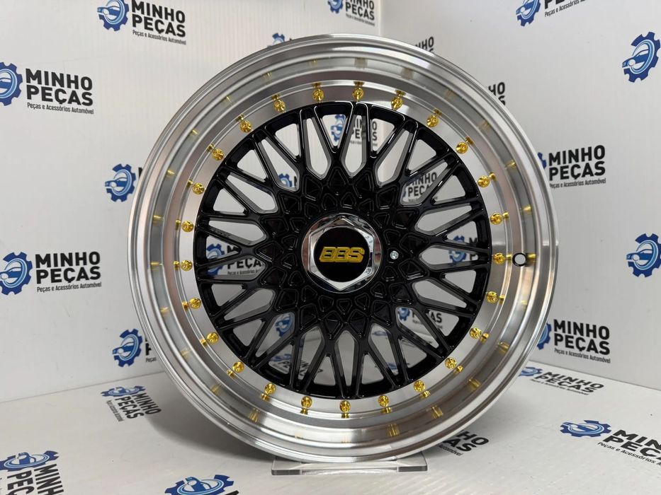 Jantes Look BBS RS em 17 (5x100/5x112) Preto com aba Polida