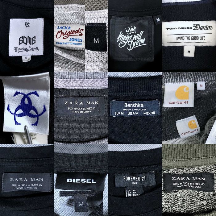 Diesel, Zara, Carhartt, Bershka, Tom Tailor - М - Світшот, Толстовка