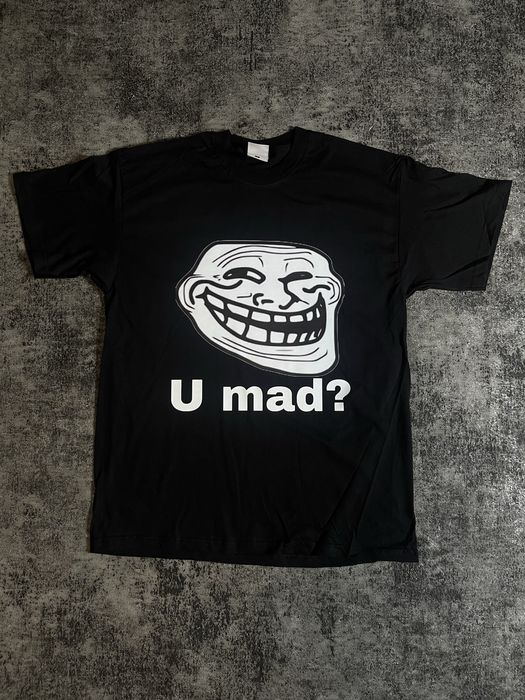 Troll face u mad? t-shirt vetements type y2k streatwear