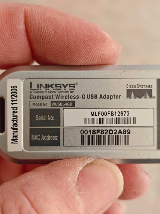 Adaptador Wireless USB Cisco-Linksys WUSB54GC