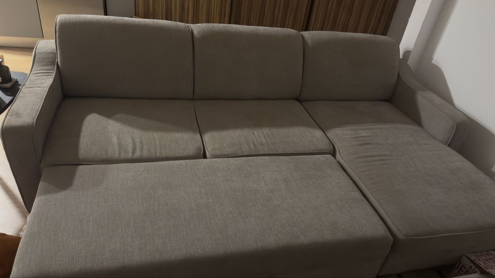 Sofa cama com chaiseloung e arrumacao 2,35x0,85