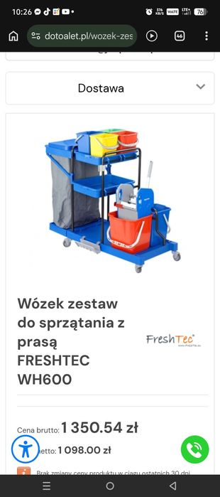 Wózek zestaw do sprzątania