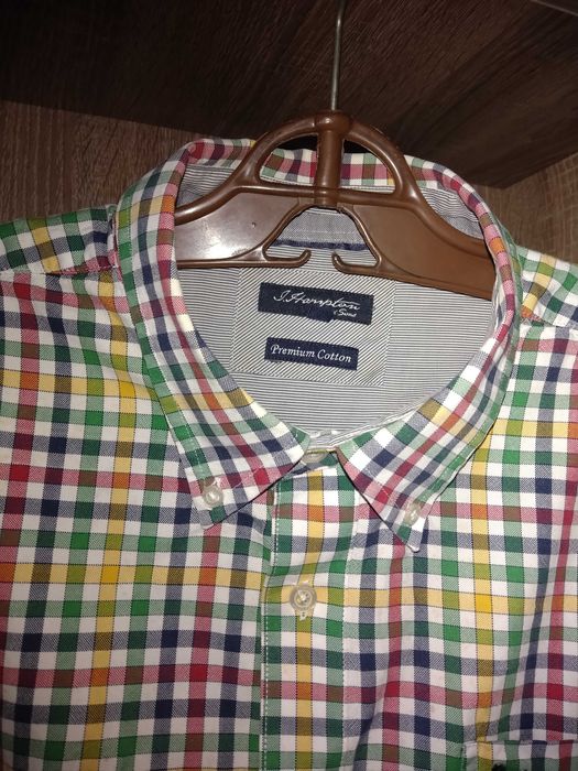Рубашка  J.Hampton and Sons мужская в клеточку (100% хлопок) 50 (XL)