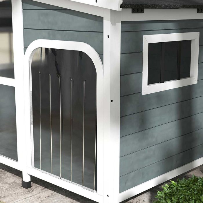 PORTES GRÁTIS - Casota de Madeira para cães médios 101x66,5x70,5cm