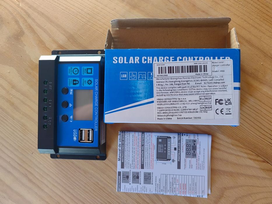 Controlador de carga solar 12V/24V – 100A – NOVO
Descrição:
Controlado