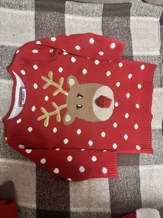 Дитячий новорічний светр (ковпак у подарунок!)