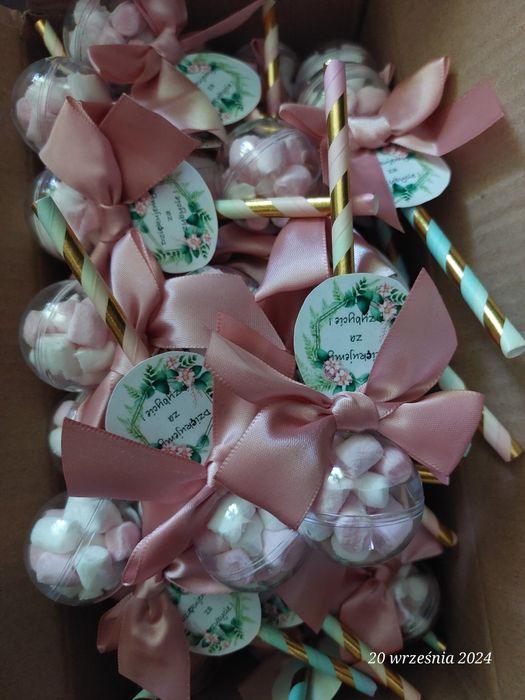 Podziękowanie dla gości grzechotka lizak