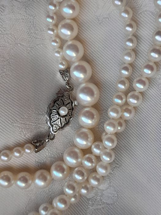 Piękny Naszyjnik Art deco Akoya Złoto 585 48cm WYCENA