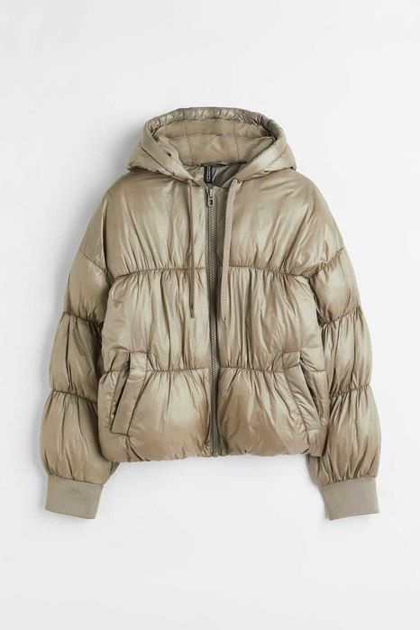 h&m пуфер куртка курточка бомбер  оверсайз деми демі р. С--М