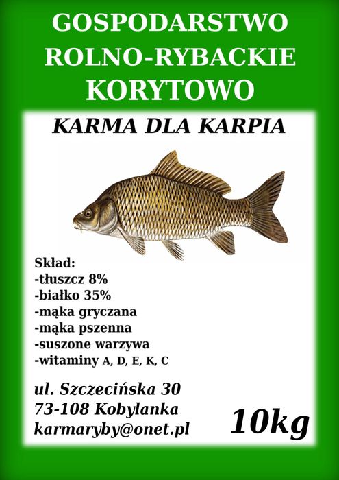 karma dla ryb karp pstrąg jesiotr KOI