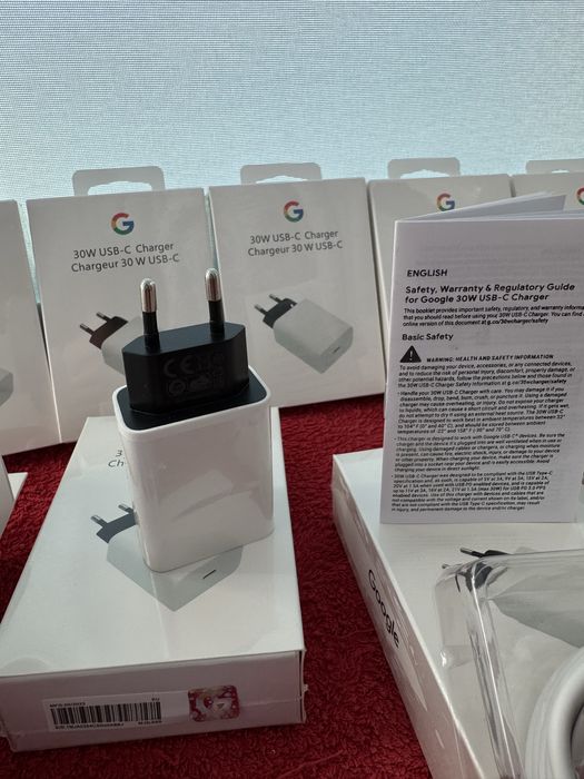 Блок зарядка google pixel 8 pro 30W, Гугл піксель 30 ват Євро