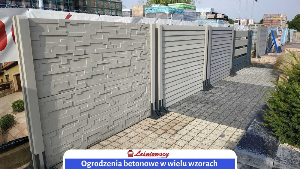 Ogrodzenie betonowe DWUSTRONNE 200x50 płot płyty ogrodzeniowe