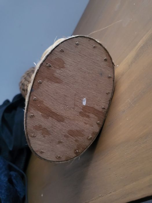 Butelka vintage zielone szkło wiklina