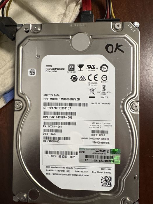 Hdd HP (seagate) 6Tb good