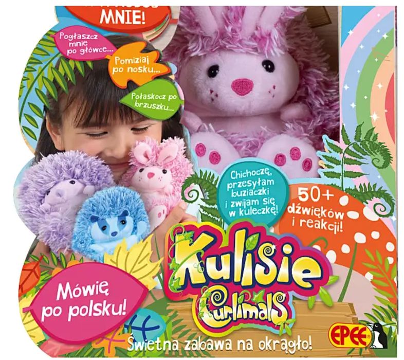 Kulisie. Plusz interaktywny, różowy królik. Epee. Nowy Produkt