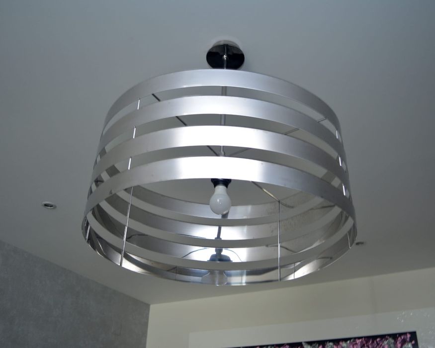 Candeeiro Polido de teto em Inox