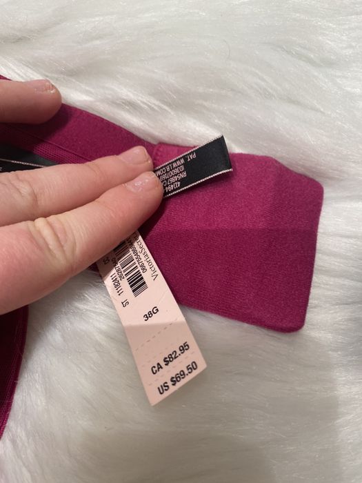 Biustonosz Victoria’s Secret VS fuksja 85G cyrkonie kryształki