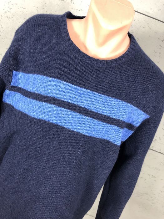Gap roz. XL męski granatowy sweter wełniny