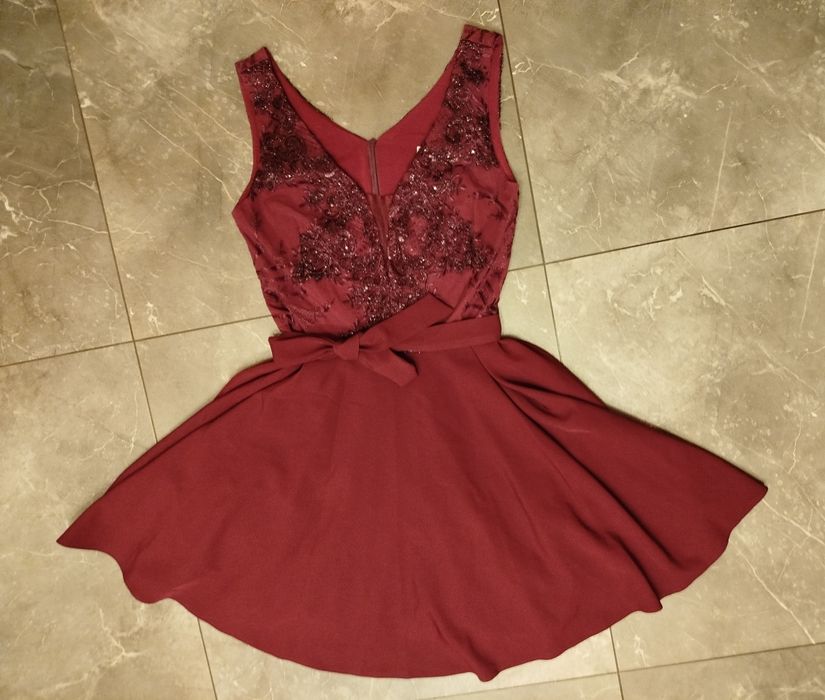 Śliczna sukienka damska na imprezę, sylwestra, studniówkę