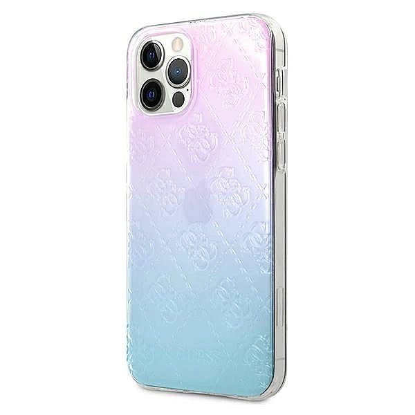 Etui Guess 4G 3D Pattern Collection na iPhone 12 Pro Max - niebiesko-r