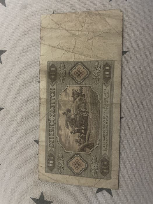 Banknot 10 zl PRL z 1948 roku