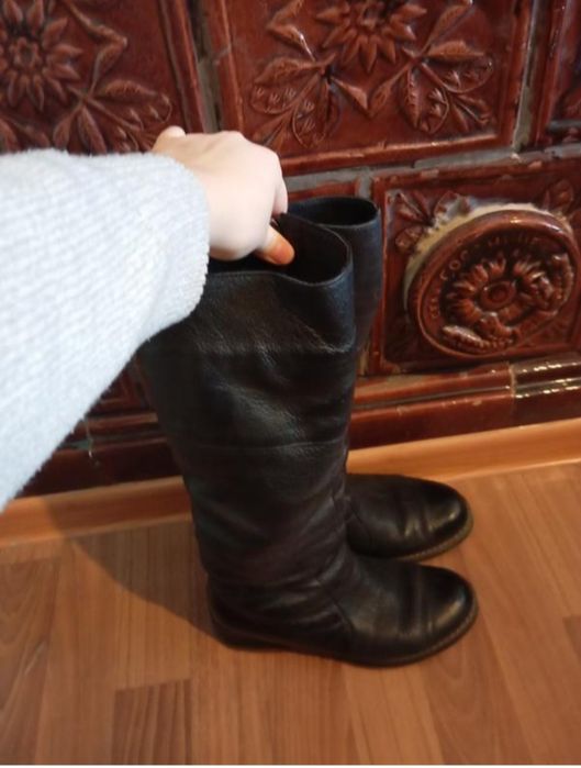 Шкіряні чоботи 38 розмір